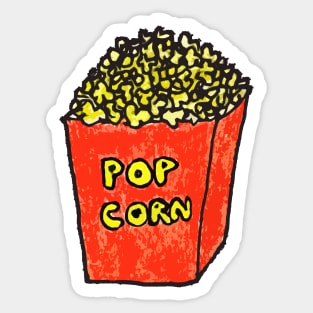 Pop Corn hand drawn love food fast food Sticker